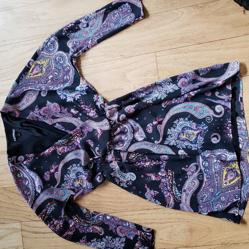 Express colorful paisley dress